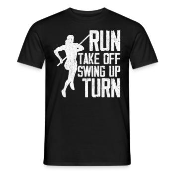 Saut à la perche Saut à la perche - T-shirt homme - noir - Devant - AI Model Male 178 light (178cm)