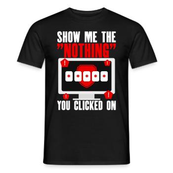 Cybersicherheit Hacking IT - Männer T-Shirt - Schwarz - Vorne - AI Model Male 178 light (178cm)