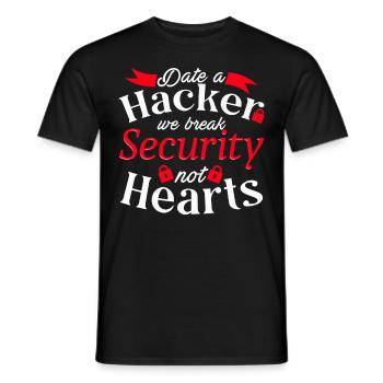 Cybersécurité, Piratage, Informatique - T-shirt homme - noir - Devant - AI Model Male 178 light (178cm)