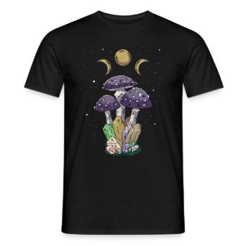 Cottagecore Ästhetischer Pilz Witchy Hippie - Männer T-Shirt - Schwarz - Vorne - AI Model Male 178 light (178cm)