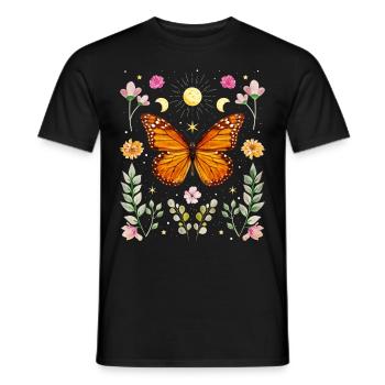 Cottagecore Aesthetic Schmetterling Witchy Celesti - Männer T-Shirt - Schwarz - Vorne - AI Model Male 178 light (178cm)