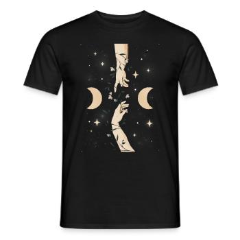Hexenhafte Erschaffung von Adam Bohemian Celestial - Männer T-Shirt - Schwarz - Vorne - AI Model Male 178 light (178cm)
