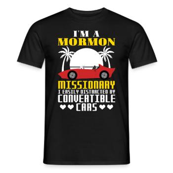 LDS - Männer T-Shirt - Schwarz - Vorne - AI Model Male 178 light (178cm)