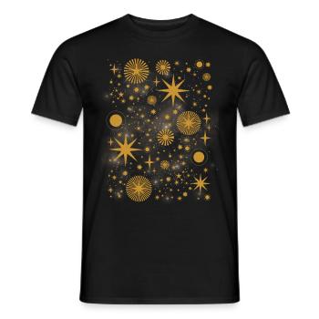 Sorcière Esthétique Céleste Vintage Croissant de Lune Soleil - T-shirt homme - noir - Devant - AI Model Male 178 light (178cm)