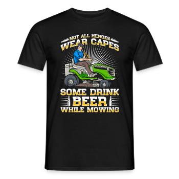 Rasenmähen Rasenmäher Gärtner Gartenarbeit - Männer T-Shirt - Schwarz - Vorne - AI Model Male 178 light (178cm)