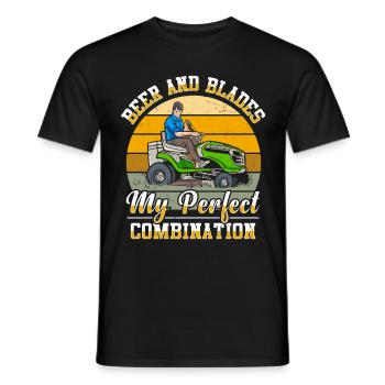 Rasenmähen Rasenmäher Gärtner Gartenarbeit - Männer T-Shirt - Schwarz - Vorne - AI Model Male 178 light (178cm)