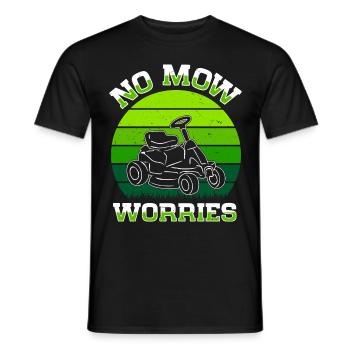 Lawn mowing Lawn mowers Gardeners Horticulture - Men's T-Shirt - black - Front - AI Model Male 178 light (178cm)
