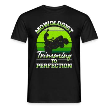 Lawn mowing Lawn mowers Gardeners Horticulture - Men's T-Shirt - black - Front - AI Model Male 178 light (178cm)