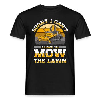 Lawn mowing Lawn mowers Gardeners Horticulture - Men's T-Shirt - black - Front - AI Model Male 178 light (178cm)