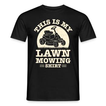Lawn mowing Lawn mowers Gardeners Horticulture - Men's T-Shirt - black - Front - AI Model Male 178 light (178cm)