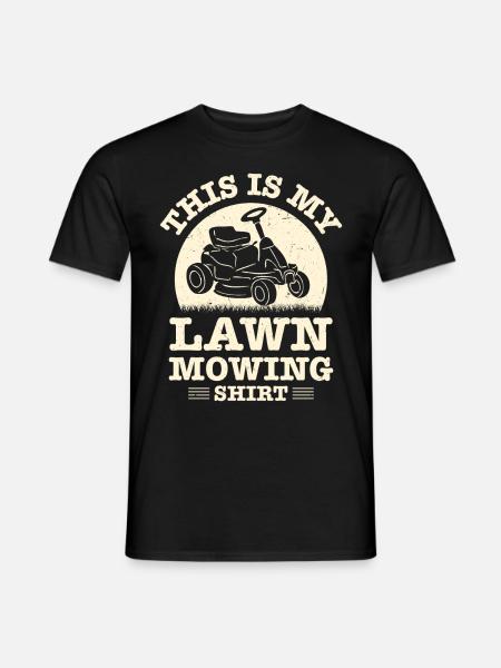Rasenmähen Rasenmäher Gärtner Gartenbau - Männer T-Shirt - Schwarz