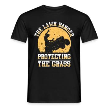 Lawn mowing Lawn mowers Gardeners Horticulture - Men's T-Shirt - black - Front - AI Model Male 178 light (178cm)