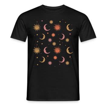 Whimsigoth Ästhetisch Hippie Himmlisch Vintage - Männer T-Shirt - Schwarz - Vorne - AI Model Male 178 light (178cm)