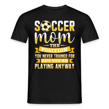 Fußball-Mutter Gameday Soccer Mom - Männer T-Shirt - Schwarz - Vorne - AI Model Male 178 light (178cm)