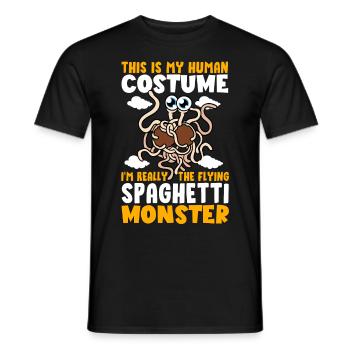 FSM Pastafarian - Men's T-Shirt - black - Front - AI Model Male 178 light (178cm)