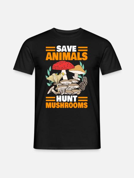Mushroom hunter mushroom hunting - Men's T-Shirt - black