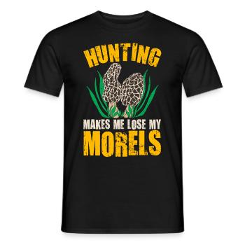 Chasseur de champignons chasse aux champignons - T-shirt homme - noir - Devant - AI Model Male 178 light (178cm)