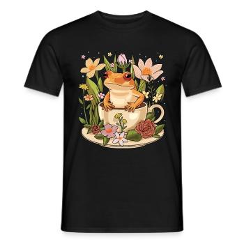 Froschliebhaber Cottagecore Ästhetische - Männer T-Shirt - Schwarz - Vorne - AI Model Male 178 light (178cm)
