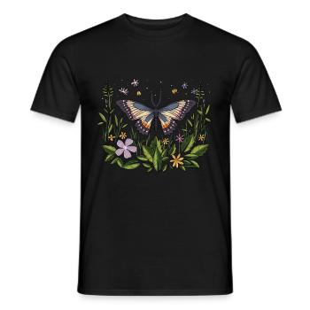 Butterfly Lover Cottagecore Aesthetic - Men's T-Shirt - black - Front - AI Model Male 178 light (178cm)