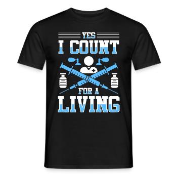 Anesthésiste Anesthésiste Anesthésiologie Anesthésiste - T-shirt homme - noir - Devant - AI Model Male 178 light (178cm)