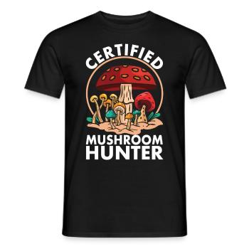 Chasse aux champignons - T-shirt homme - noir - Devant - AI Model Male 178 light (178cm)