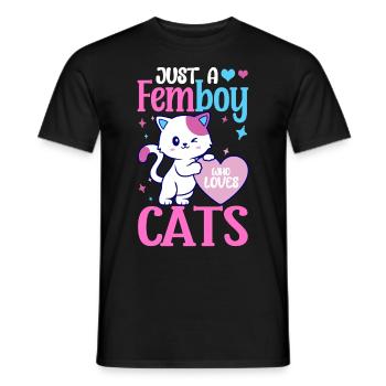 Crossdressing - Men's T-Shirt - black - Front - AI Model Male 178 light (178cm)