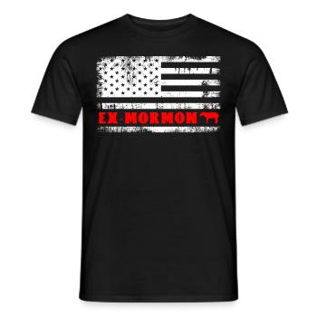 Tapir Exmo Patriotique Post-Mormon Anti-LDS - T-shirt homme - noir - Devant - AI Model Male 178 light (178cm)