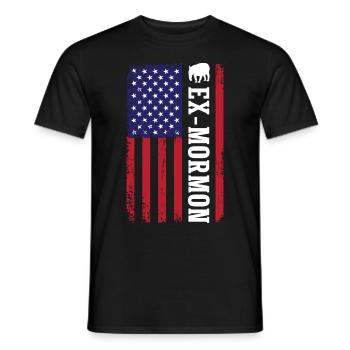 Tapir Exmo Patriotique Post-Mormon Anti-LDS - T-shirt homme - noir - Devant - AI Model Male 178 light (178cm)