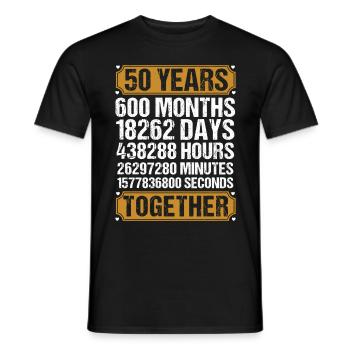 50. Hochzeitstag Ehemann Ehefrau Ehe Beziehung - Männer T-Shirt - Schwarz - Vorne - AI Model Male 178 light (178cm)