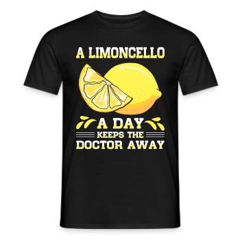 Amateur de limoncello italien - T-shirt homme - noir - Devant - AI Model Male 178 light (178cm)