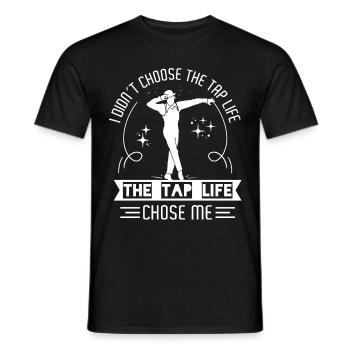 Claquettes Claquettes Chaussures de claquettes Instructeurs de claquettes - T-shirt homme - noir - Devant - AI Model Male 178 light (178cm)