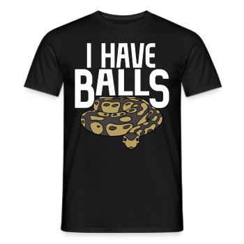 Ball python snake - Men's T-Shirt - black - Front - AI Model Male 178 light (178cm)