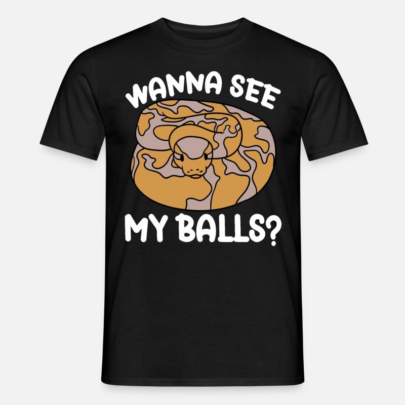 Kugelpython Schlange - Männer T-Shirt - Schwarz
