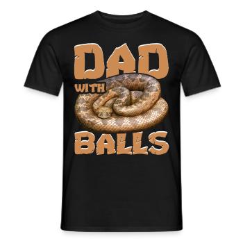 Ball Python Snake - Men's T-Shirt - black - Front - AI Model Male 178 light (178cm)
