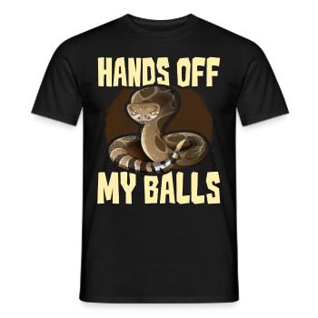 Ball Python Snake - Men's T-Shirt - black - Front - AI Model Male 178 light (178cm)