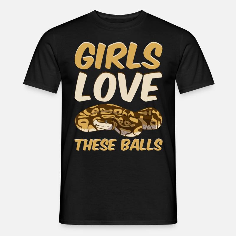 Kugelpython Schlange - Männer T-Shirt - Schwarz