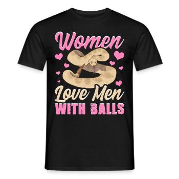Ball python snake - Men's T-Shirt - black - Front - AI Model Male 178 light (178cm)