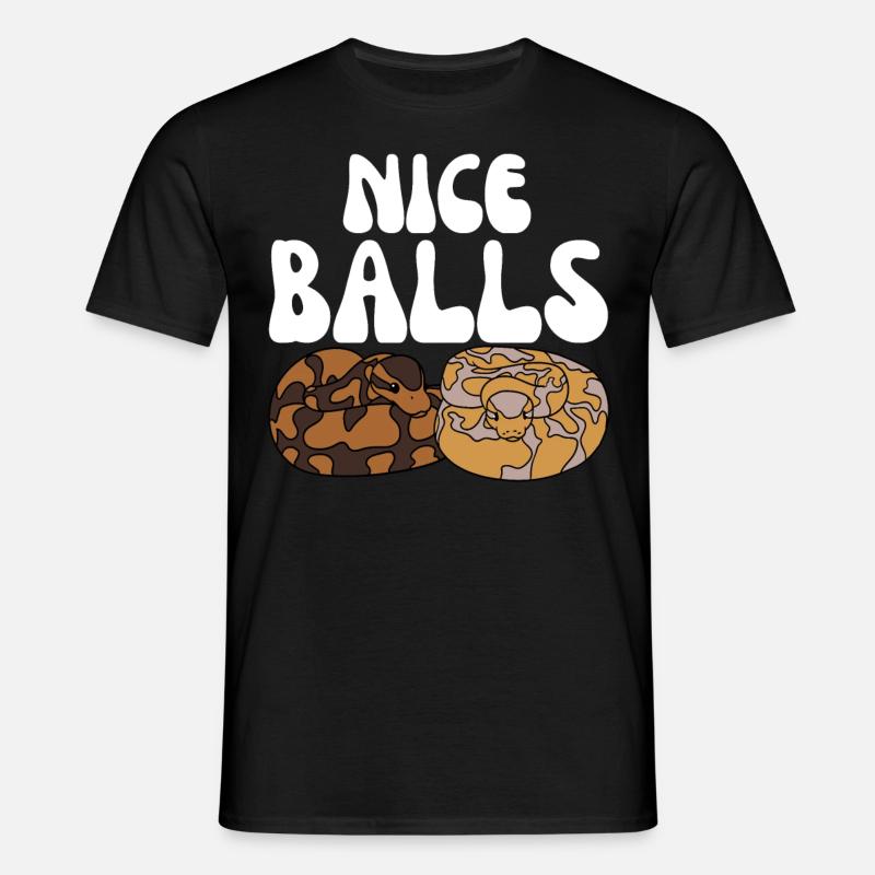 Kugelpython Schlange - Männer T-Shirt - Schwarz