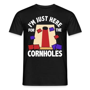 Drôle de trou de maïs Cornhole - T-shirt homme - noir - Devant - AI Model Male 178 light (178cm)