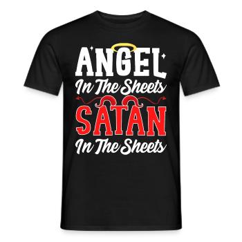 Funny Satanism - Men's T-Shirt - black - Front - AI Model Male 178 light (178cm)
