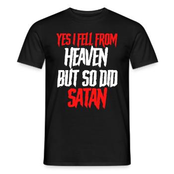 Funny Satanism Satan - Men's T-Shirt - black - Front - AI Model Male 178 light (178cm)