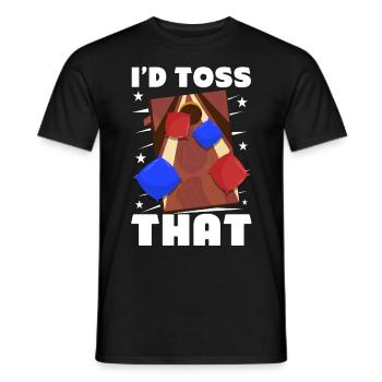 Drôle de trou de maïs Cornhole - T-shirt homme - noir - Devant - AI Model Male 178 light (178cm)