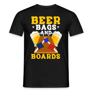 Cornhole corn hole - Men's T-Shirt - black - Front - AI Model Male 178 light (178cm)
