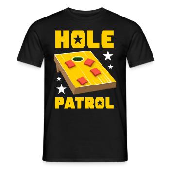 Drôle de trou de maïs Cornhole - T-shirt homme - noir - Devant - AI Model Male 178 light (178cm)