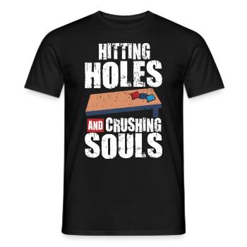 Funny Cornhole Corn Hole - Men's T-Shirt - black - Front - AI Model Male 178 light (178cm)