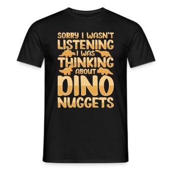 On n’est jamais trop vieux pour les nuggets de poulet - T-shirt homme - noir - Devant - AI Model Male 178 light (178cm)
