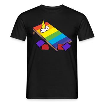 Trou de maïs Cornhole - T-shirt homme - noir - Devant - AI Model Male 178 light (178cm)