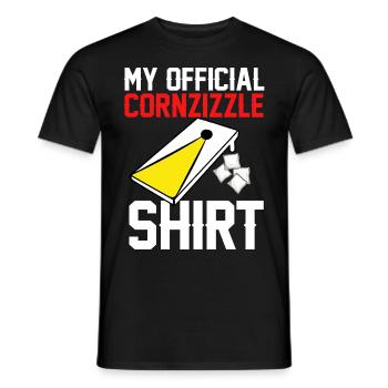 Cornhole corn hole - Men's T-Shirt - black - Front - AI Model Male 178 light (178cm)