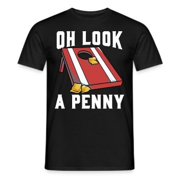Cornhole corn hole - Men's T-Shirt - black - Front - AI Model Male 178 light (178cm)