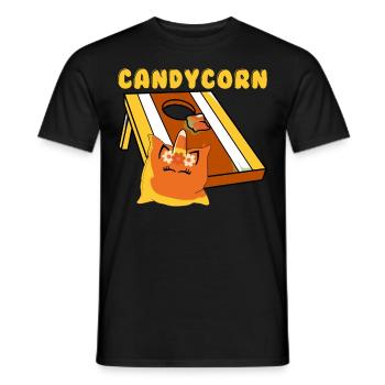 Funny Cornhole Corn Hole - Men's T-Shirt - black - Front - AI Model Male 178 light (178cm)